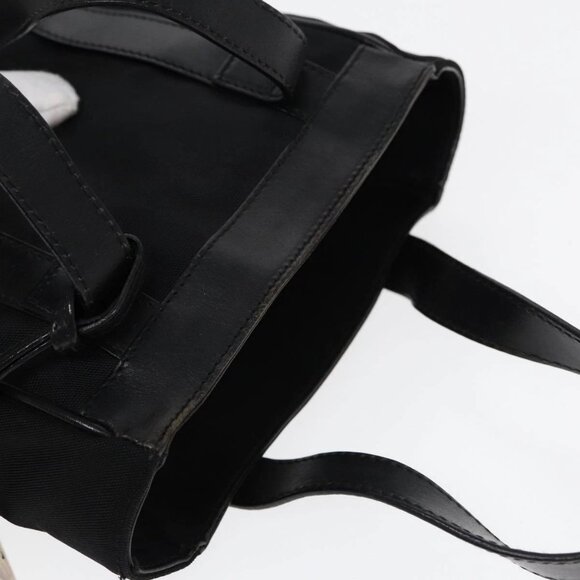 GUCCI Hand Bag Nylon Leather Black Silver - Picture 6 of 16